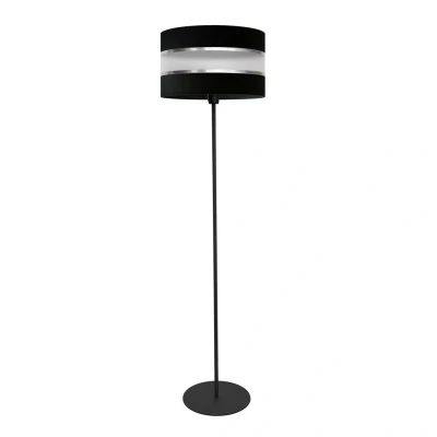 Image of Helen Floor Lamp With Shade Black, Silver 35cm