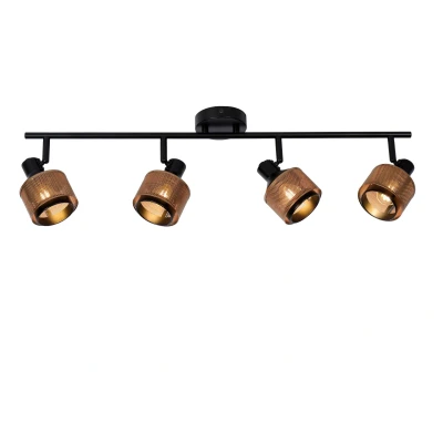 Image of Rafa Classic Ceiling Spotlight Bar 4xE14 Black