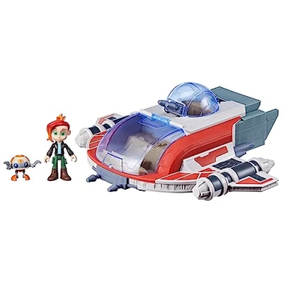 Image of Star Wars The Crimson Firehawk, 17&quot; Ship with 2 Action Figures, Toys for Kids
