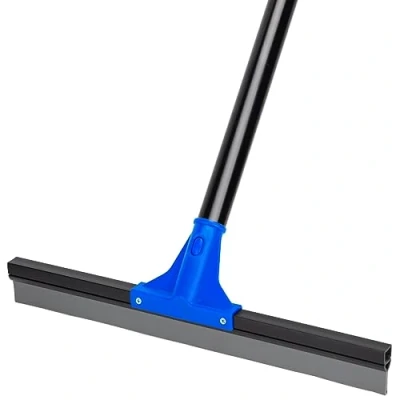 Image of Floor Squeegee Heavy Duty, 45 cm Rubber Squeegee, Household Wiper with160 Long Handle for Bathroom Tile, Garage Concrete, Deck, Shower Glass, Window Cleaning