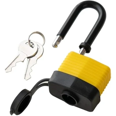 Image of Dunnet Tools Long Shackle Padlocks with Keys Outdoor Indoor 40mm Wide Shed Lock Locker Locks Heavy Duty Padlock Weatherproof