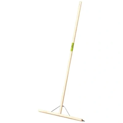 Image of PDL Pegdev Industrial Rubber Floor Squeegee 24&quot; (600mm) with Wooden Handle and Bracket Efficient Cleaning for Oil, Water, Liquid Spills