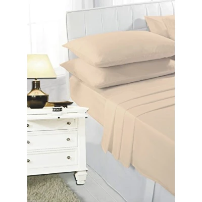 Image of Poly Cotton Bunk Bed Fitted Sheets Children Polycotton 75 Cm x 190 Small Size Bedding 9.5&#039;&#039; Deep, Latte