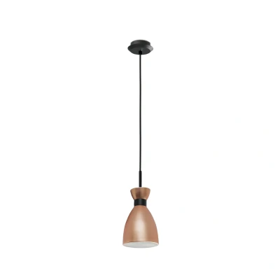 Image of Retro 1 Light Ceiling Pendant White, Copper, E14
