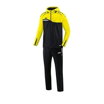 Image of JAKO Women&#039;s Competition 2.0 Hooded Presentation Suit, Black/Neon Yellow, 36
