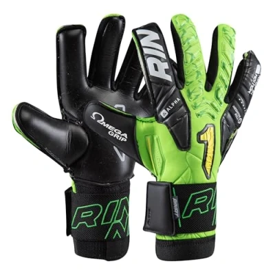 Image of Rinat Goalkeeper Gloves Egotiko Avenger Alpha Adult Green Size 9