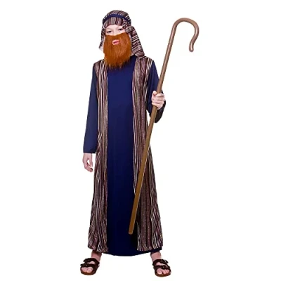 Image of Wicked Costumes Kids Nativity Shepherd/Inn Keeper Fancy Dress Costume Large (8 10 Years)
