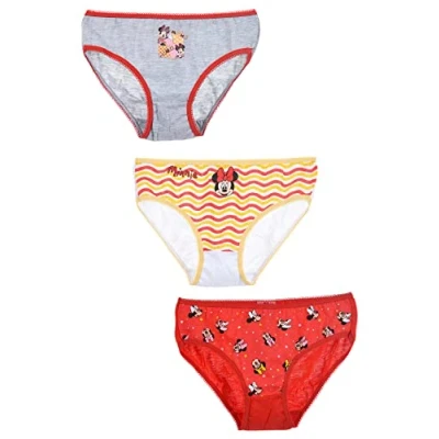Image of Girls 3 Pack Minnie Mouse Briefs Knickers Kids Pants Underwear Age 4/5 Years Multi