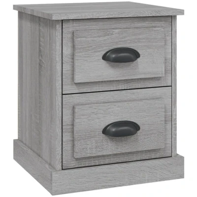 Image of vidaXL Bedside Cabinet Grey Sonoma 39x39x47.5 cm Engineered Wood