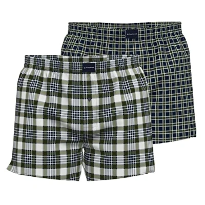 Image of TOM Tailor 2 PACK Boxer shorts, Men&#039;s, Size: Large, Dunkelgrün
