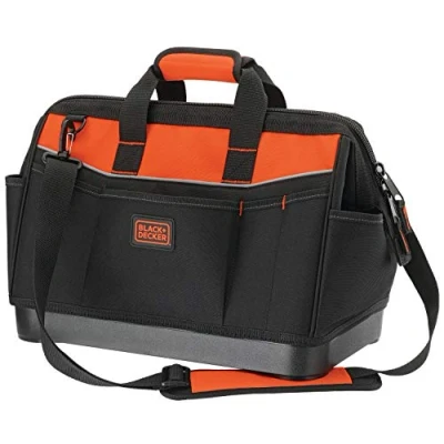 Image of BLACK+DECKER BDST500002APB 16 in. Wide Mouth Zippered Tool Bag