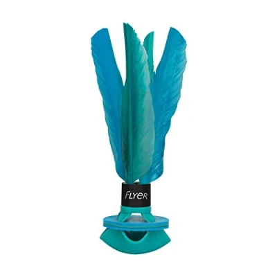 Image of Waboba Flyer Soft Rubber Shuttlecock, Mint Green/Blue