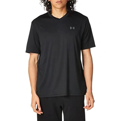 Image of Under Armour Mens V Neck Tech 2.0 Short Sleeve T Shirt (Black, L)
