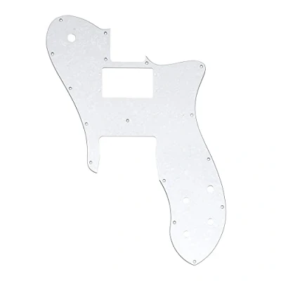 Image of Musiclily Pro 16 Holes Wide Range Humbucker Guitar Pickguard For USA/Mexico Fender 72 Tele Custom Style Electric Guitar, 4Ply White Pearl
