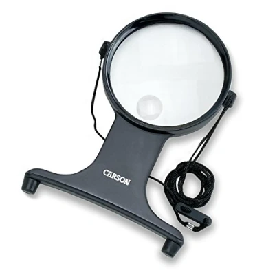 Image of Carson MagniFree Hands Free 2x Magnifier with 3.5x Spot Lens