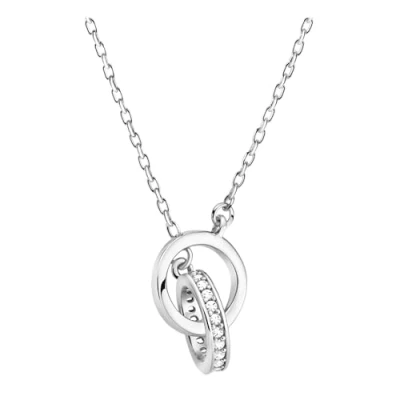 Image of Sofia Milani Women&#039;s Necklace 925 Silver With Zirconia Stone Circle Pendant 50374