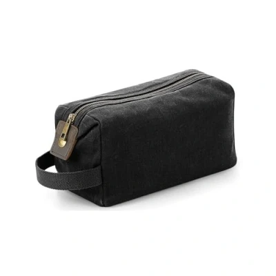 Image of Quadra QD651 Heritage Waxed Canvas Wash Bag