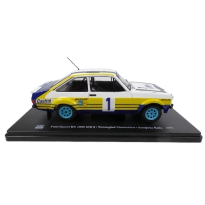 Image of OPO 10 Miniature car reproduced in 1/24 scale compatible for FORD ESCORT RS 1800 MKII WALDEGARD Acropolis Rally 1979 RVQ18
