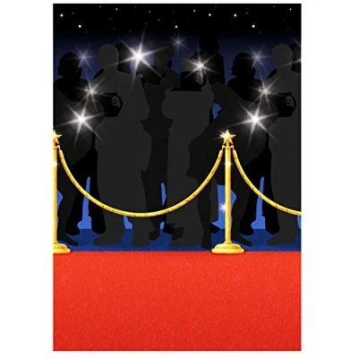Image of (PKT) Hollywood G&amp;G Red Carpet Room Scene Setter Roll 1.2m x 15.2m Glitz &amp; Glam