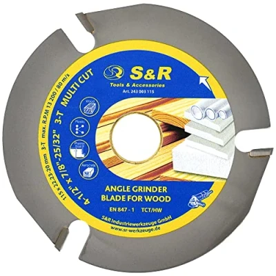 Image of S&amp;R HM Cutting Disc 115 mm x 3.8 22.23/20 Including Reducing Ring, Multi Cut Circular Saw Blade for Angle Grinders