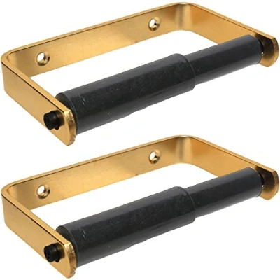 Image of 2X Gold Toilet Paper Roll Holders Bathroom Tissue Dispensers