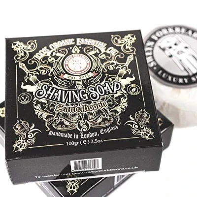Image of Shaving Soap Sandalwood Sweyn Forkbeard 100g 100% Organic Premium Made in London