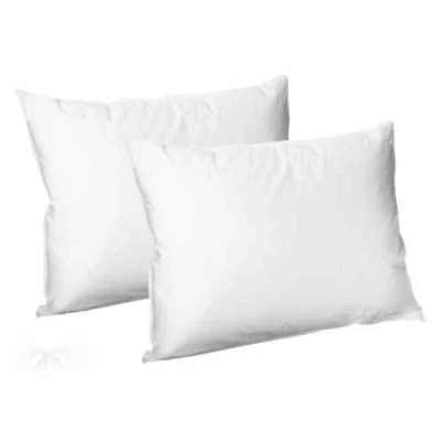 Image of S&amp;S Bedding Pair Of Housewife Pillowcases, 50cm x 75cm approx, White + FREE U.K. DELIVERY