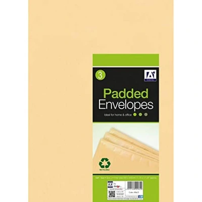 Image of Anker Padded Brown Envelopes 320 x 455 Pack of 3