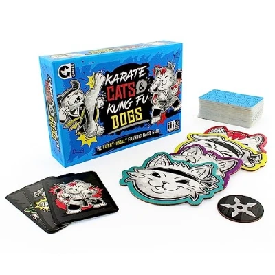 Image of Ginger Fox Karate Cats &amp; Kung Fu Dogs Family Action Card Game for Kids and Adults to Play at Gatherings Fun Nights in with Friends Children Grown Ups Who Can All