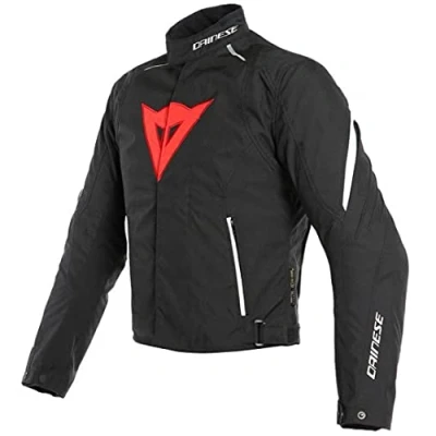 Image of Dainese Laguna Seca 3 D Dry Jacket, Motorbike Men, Black/Lava Red/White, 46