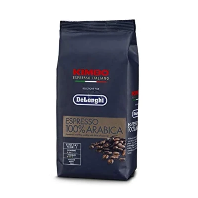 Image of Delonghi Kimbo Espresso Arabica, 250g Roasted Coffee Beans