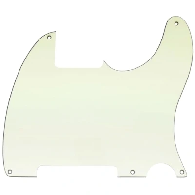 Image of Musiclily 5 Hole Tele Pickguard Blank for Fender USA/Mexican Telecaster Esquire Guitar, 3Ply Ivory