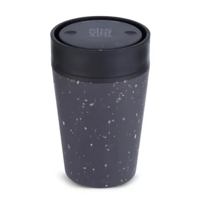 Image of Circular &amp; Co Insulated Reusable Coffee Cup 8oz/227ml Small Travel Mug 100% Leakproof Lockable Push Top, One Hand Open, 360 Drinking Tumbler Recyclable BPA Free, Dishwasher Safe