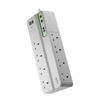 Image of APC Surge Arrest Performance PMF83VT UK (8 Outlets, Video (Coax) and Phone Protection, Equipment Protection Policy 100.000 )