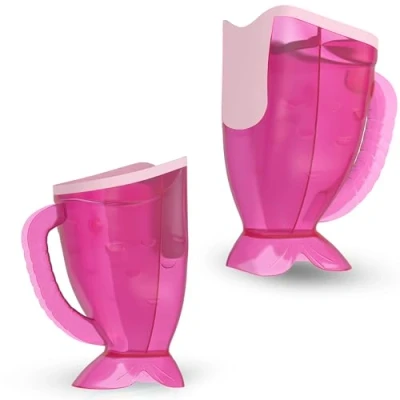 Image of S.C. Products Fish Shampoo Kids Rinse Cup Tear Free Baby Rinser and Bath Pail for Durable, BPA Free, Safe, Ergonomic Design Hassle Bathing Pink