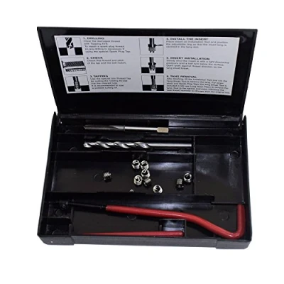 Image of 3/16&quot; x 24 BSW Whitworth Tap Repair Cutter Kit Helicoil Damaged Threads 14pc