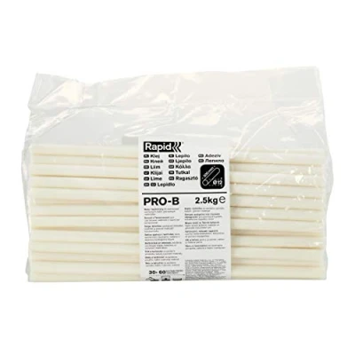 Image of Rapid Pro B White Hot Glue Sticks, Diameter: 12 mm, Length: 295 2.5 Kg, PRO, 40302804