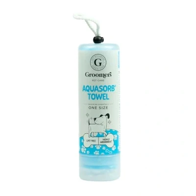 Image of Groomers Pet Care Aquasorb Absorbent Chamois Medium Towel Reusable