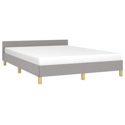 Image of vidaXL Bed Frame without Mattress Light Grey 180x200cm Super King Fabric