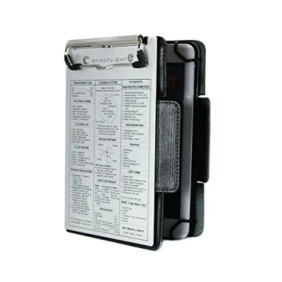 Image of MYGOFLIGHT Universal Mini Leather Folio C EFB Pilot Kneeboard and Clipboard Fits Apple iPad 1, 2, 3, 4/ 5/ 6 All Other 7 8&quot; Tablets