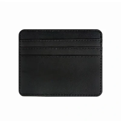 Image of Mens Credit Card Holder,RFID Blocking Minimalist Wallet,Genuine Leather Unisex Slim Case Holder Debit Wallet Sleeve,6 Slots and 1 Pockets Sleeve(Black)