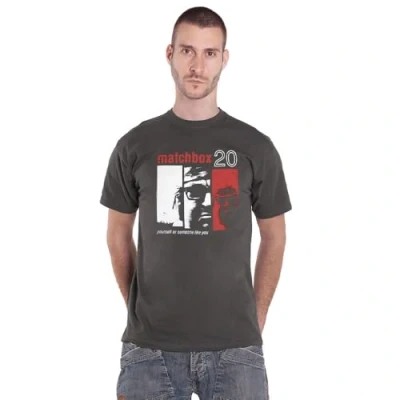 Image of Rock Off officially licensed products Matchbox Twenty Yourself Band Logo T Shirt L Charcoal