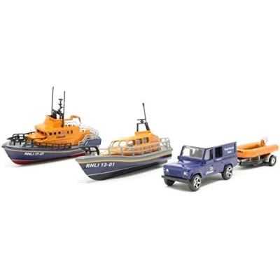 Image of Corgi RNLI0001 RNLI Gift Set Shannon Severn Lifeboat and Flood Rescue Team Other License Model, Multi Colour