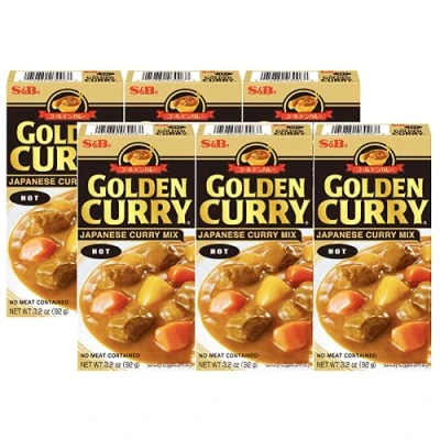 Image of S&amp;B Japanese Golden Curry Mix Hot 92g Pack of 6, by Food Sanctuary