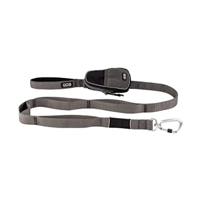 Image of Dog Copenhagen Urban Trail Leash Strong Lead for Small, Medium and Large dogs Padded Handle Aluminum Carabiner Puppy Lead, Black, Size L