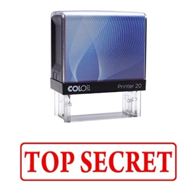 Image of TOP Secret Self Inking Rubber Stamp Custom Colop Office Stationary P20 Mini Stamper