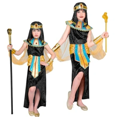 Image of W WIDMANN MILANO Party Fashion Egyptian Queen Costume for Girls, Ancient Times, Carnival, Theme Parties