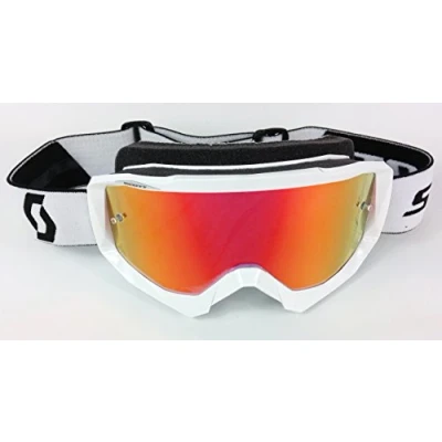 Image of Goggle Shop Chrome Mirror Lens for Scott Hustle Motocross MX Goggles (Red Inferno Mirror, Anti Fog, Scratch)