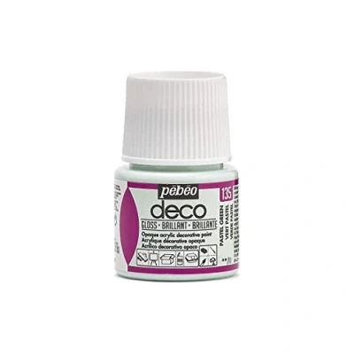 Image of Pebeo 45ml Deco Br, Acrylic, Pastel Green, 7 x 4.5 cm
