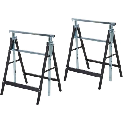 Image of HOMCOM 2 x Telescopic Builders Trestle Work Bench Carpenter Folding Saw Horse Tools